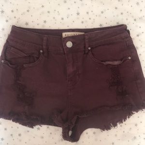 Maroon PacSun shorts